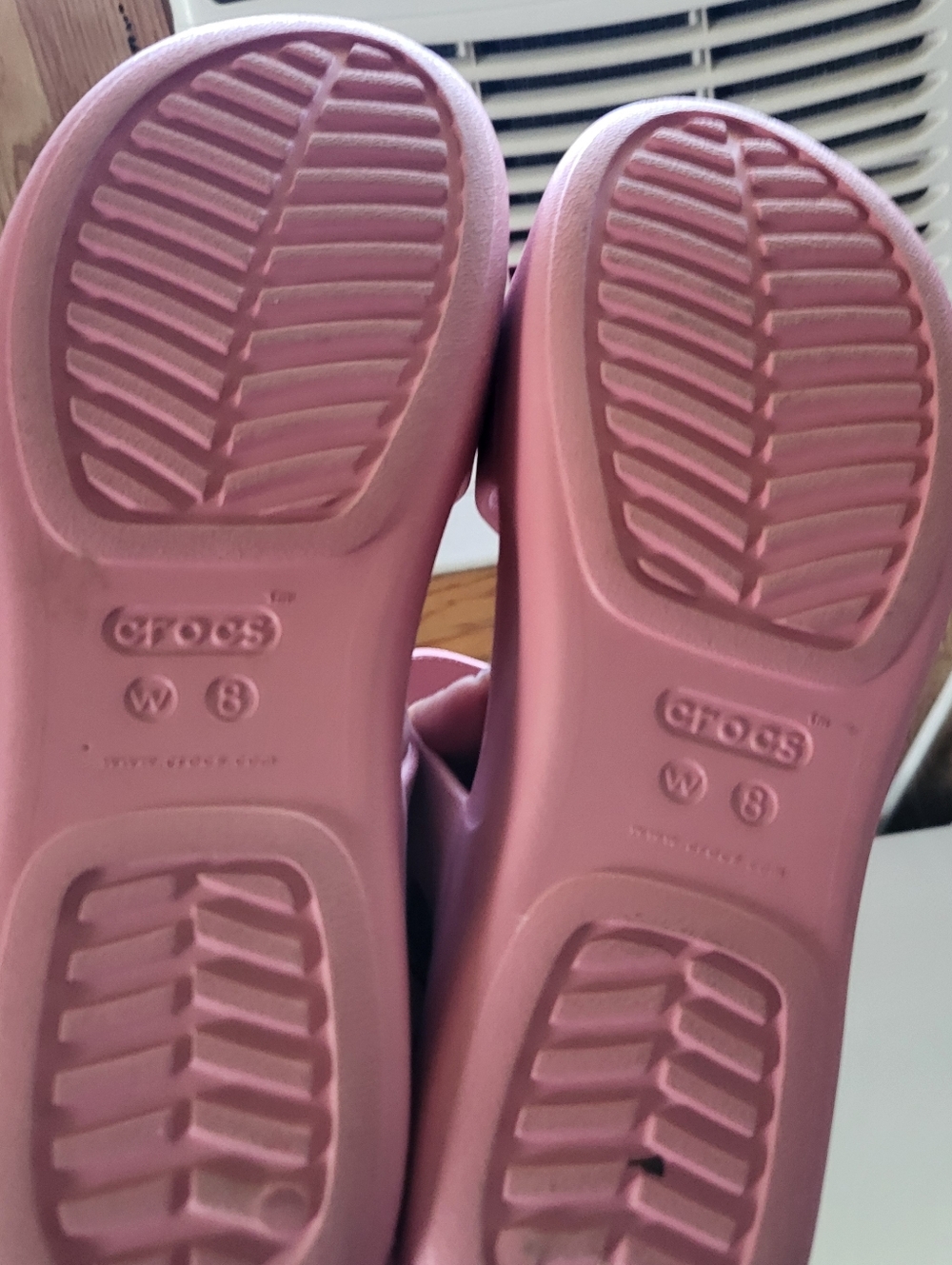 Crocs Womens Monterey Sandals Size 8 Pink Wedge Slides Shoes - Picture 7 of 7